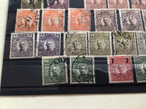 Sweden 1910 to 1919 used stamps A12935