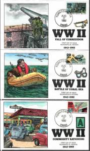 US Collins FDC SC#2697 a-j WWII 