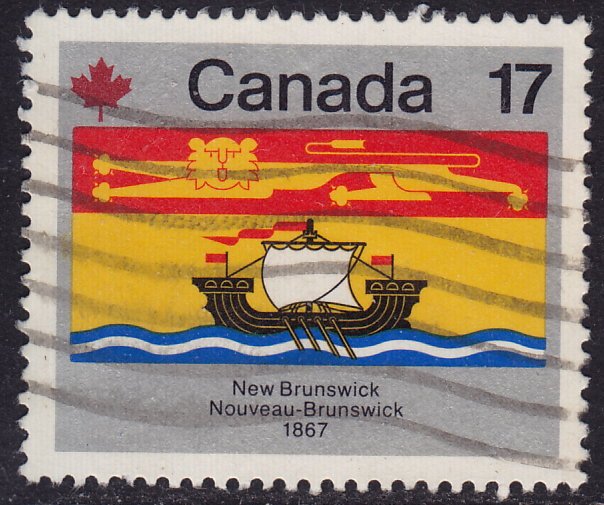 Canada - 1979 - Scott #824 - used - Flag New Brunswick