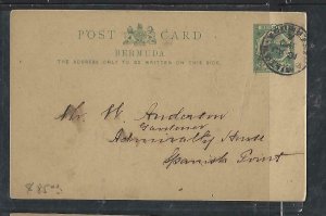 BERMUDA COVER (P0210B) 1910  CARAVEL , BOAT 1/2D PSC TO SPANISH POINT 