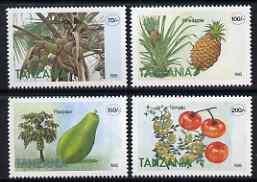 Tanzania 1995 Fruit perf set of 4 unmounted mint SG 2059-62