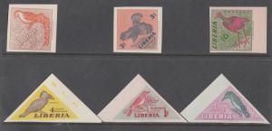 Liberia Scott #341-346 Imperf MNH