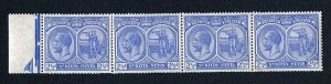 St Kitts SG28 2 1/2d U/M strip of 4 Cat 32 pounds