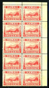 HAWAII #81 MINT BLOCK OF 10 NG