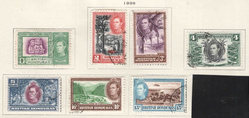 British Honduras Scott 115 -121 Good start to a Great Set Used