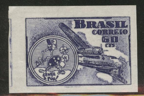 Brazil Scott 689 MH* 1949 Air Force Plane stamp CV$0.45