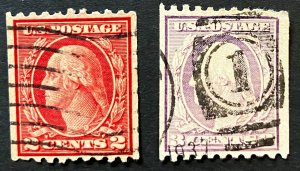 US 488-9 Used coil stamps perf. 10