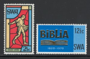 South West Africa 1970 South African Bible Society Scott # 331 - 332 MH