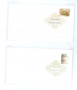 US 4397-4398 Weddings; each stamp on unaddressed first day of issue (2) cover.