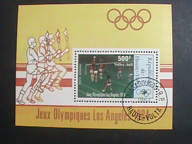 UPPER VOLTA STAMP:1984- SUMMER OLYMPIC LOS ANGELES- CTO S/S SHEET