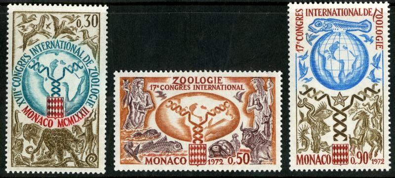 MONACO 843-845 MNH SCV $1.15 BIN $0.60 ANIMALS