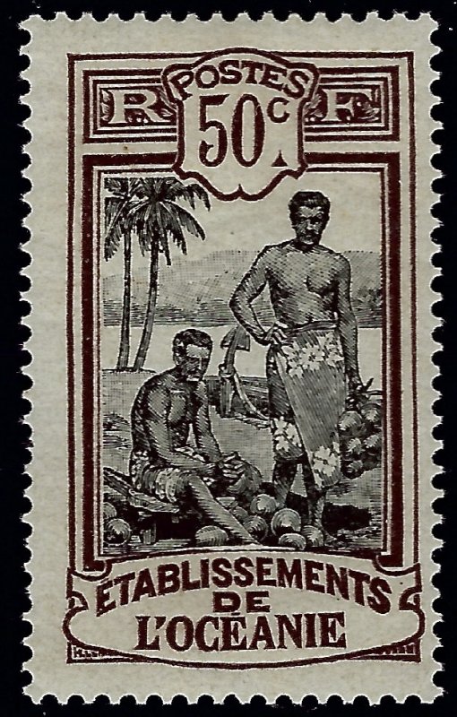 French Polynesia Sc #42 Mint VF...Polynesia is Unique!