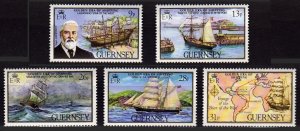 GUERNSEY - SC#269-273 MNH GOLDEN ERA OF SHIPPING STAR OF THE WEST (1983) MNH