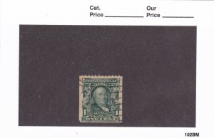 US #316 used coil, likely trimmed; high cat. value (105N)