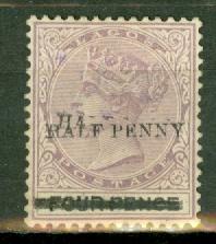 Lagos 39a mint double overprint CV $70