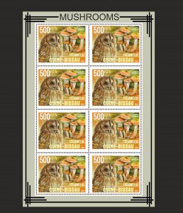 Stamps. Plants, Mushrooms Guinea - Bissau 2021 year , 6 sheet perforated