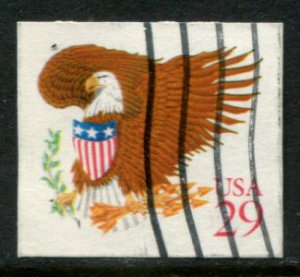 2597 US 29c Eagle and Shield SA red, used