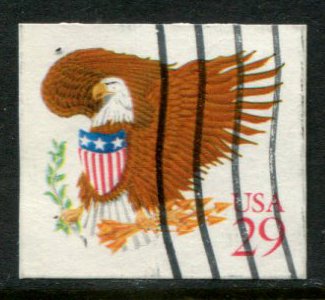 2597 US 29c Eagle and Shield SA red, used