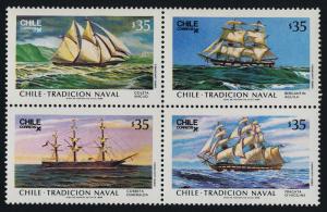 Chile 725a MNH Historic Naval ships