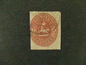 Germany-Brunswick #24 used clipped at left a21.9 3006