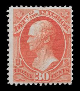 U.S. Scott #O23 / $290 - 30c Interior Official, OG, Fine