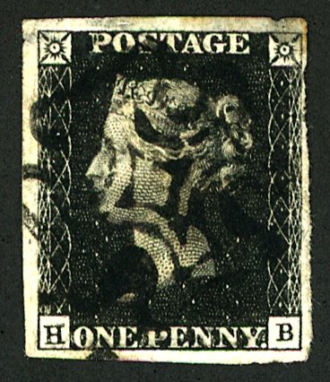 GB #1 USED PENNY BLACK