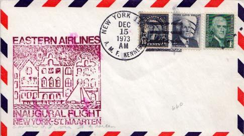 United States, First Flight, New York, Netherlands Antilles