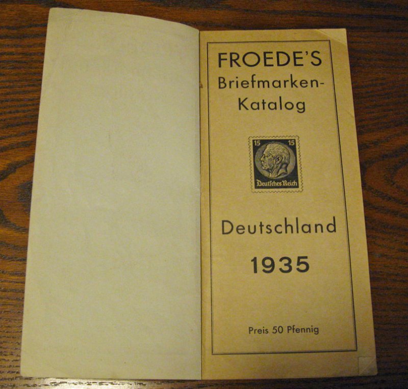 1935 Froede's Briefmarken Katalog - Deutschland