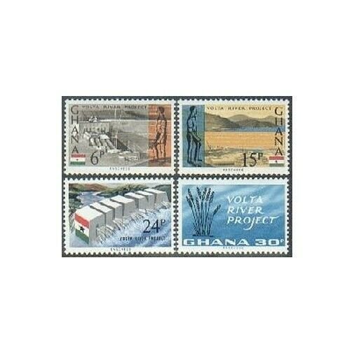 Ghana 240-243,MNH.Michel 253-256. Volta River Project,1966.Dam,Power Station.