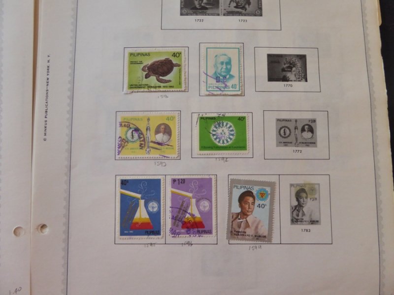 Philippines 1978-1991 Stamp Collection on Album Pages