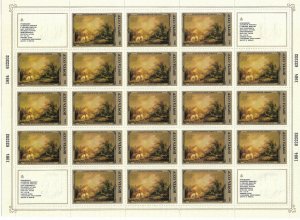 Russia/USSR 1984,Art English Artists Hermitage Museum,Full Sheet,Sc 5235,MNH**