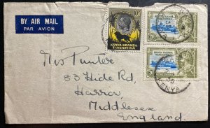 1935 Nairobi Kenya British KUT Airmail Cover To Harrow England