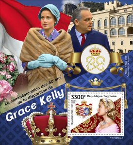 TOGO - 2022 - Grace Kelly - Perf Souv Sheet  - Mint Never Hinged