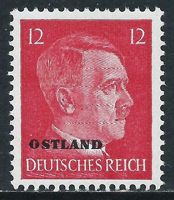 Russia - German Occupation, Sc #N16, 12pf MH