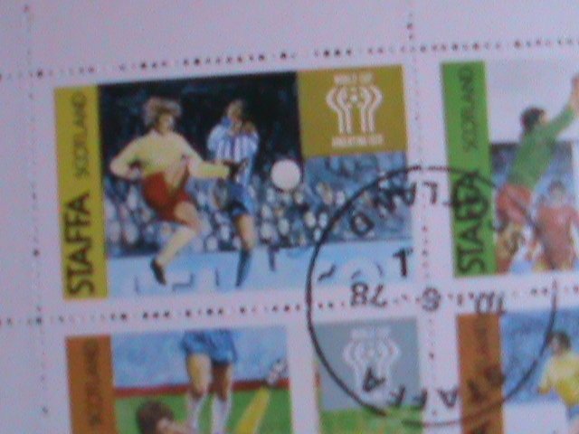 SCOTLAND-STAFFA-1978 WORL CUP SOCCER-ARGENTINA CTO SHEET VF-EST.$10