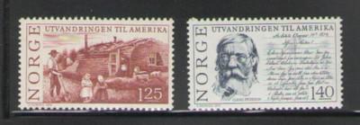 Norway Sc 658-9 1975 Emigration stamps mint  NH