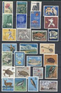 RYUKYU ISLANDS: Complete MNH Collection of 236; 1962-1972 in Padded Stockbook