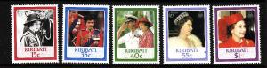 Kiribati-Sc#470-4-Unused NH set-QEII-60th Birthday-1986-