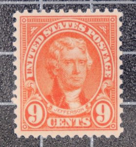 Scott 641 9 Cents Jefferson Nice Stamp OG MH SCV $1.90