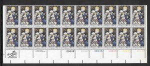 #1842 MNH Plate block strip of 20