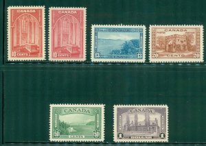 R12-0152  CANADA 241,241a-245  MH SCV $147.40 BIN $70.00