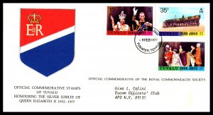 Tuvalu 43-45 Typed FDC