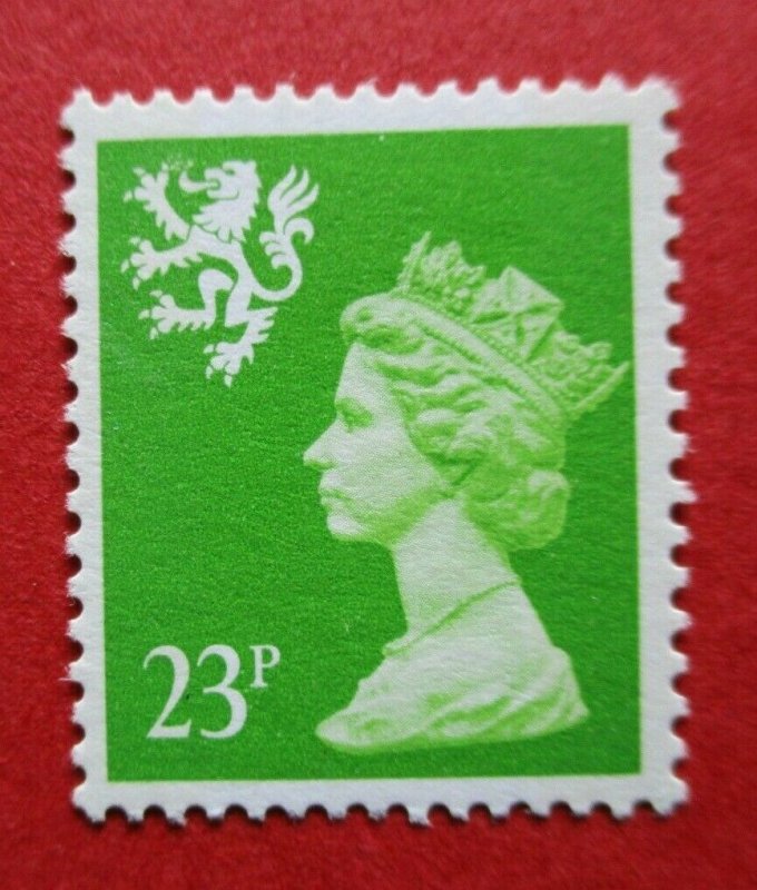 SGS68 GB Scotland Elizabeth II 1989 23p Bright Green 2 Phosphor Bands MNH