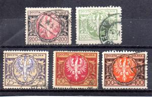 Poland #163-167 used