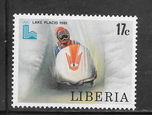 Liberia #869 MNH Single Lake Placid Winter Olympic Game (Stock Photo)