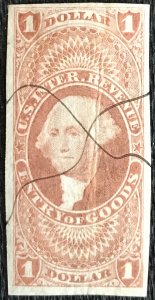 US #R67a Used Revenue Single Wrinkle Entry of Goods SCV $50.00