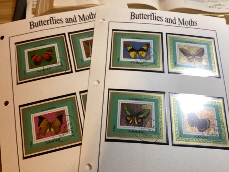 ICOLLECTZONE Ajman Butterflies Sheets   (A700-6)