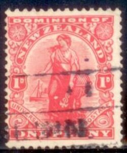 New Zealand 1909 SC# 131 Used CH4
