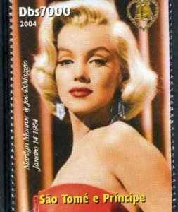 Sao Tome & Principe 2004 MARILYN MONROE 1 value Perforated Mint (NH)