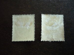 Stamps-St. Kitts & Nevis-Scott#12a,14a - Mint Hinged & Used Part Set of 2 Stamps